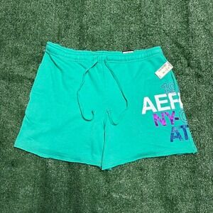 Y2K Women's Aeropostale relaxed fit low rise turquoise shorts
